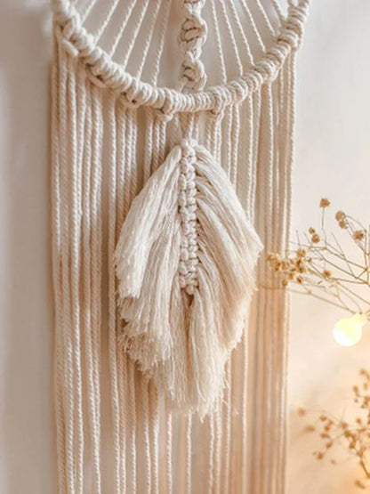 Large Macrame Dream Catcher Wall Tapestry - Bohemian Design, Boho Wall Hanging for Bedroom, Living Room & Dorm Room Decor 