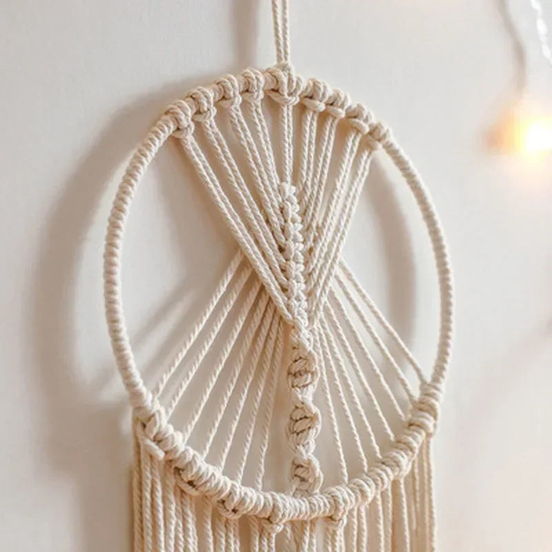 Large Macrame Dream Catcher Wall Tapestry - Bohemian Design, Boho Wall Hanging for Bedroom, Living Room & Dorm Room Decor 